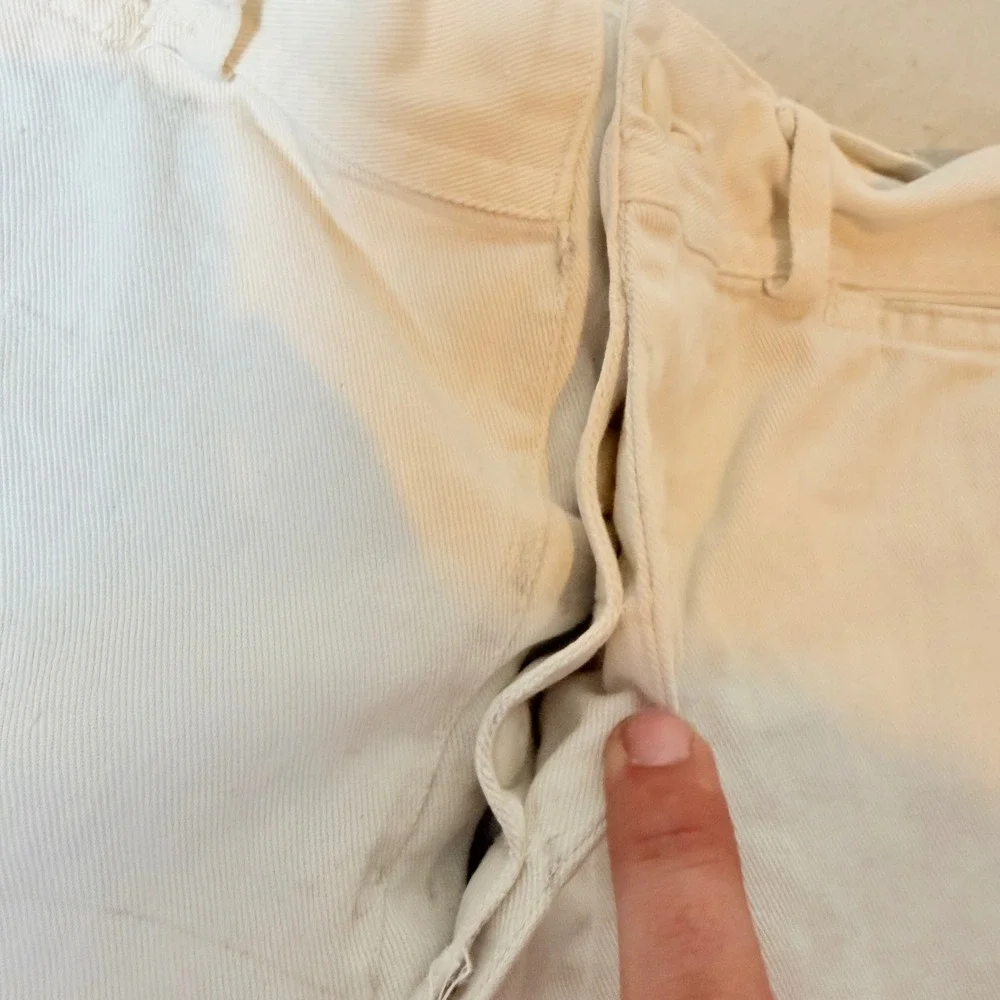 Vintage 60s US Navy White Bell Bottom Sailor Pants Mens 30x29 Cotton Twill Named